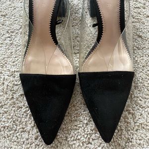 ZARA black/clear shoes size 8